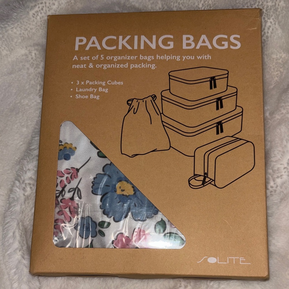 Packing Bags Set with Floral Packing Cube